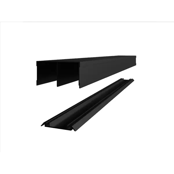 Комплект направляющих для раздвижных дверей KONSENSA 206.2 см цвет черный