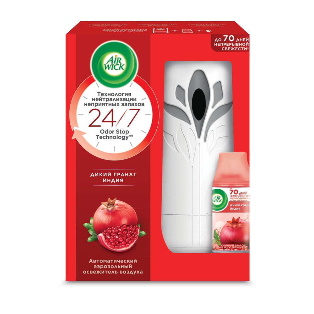 Комплект освежителя воздуха Airwick Freshmatic Дикий гранат 250 мл