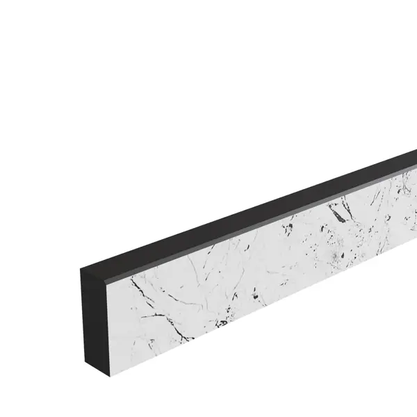 Комплект плинтусов Абетоне 240x4 см 1 шт 60x4 см 2 шт HPL-пластик цвет белый