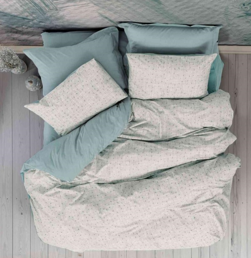Комплект постельного белья Cotton Box petite ranforce голубой Двуспальный 8680108075609