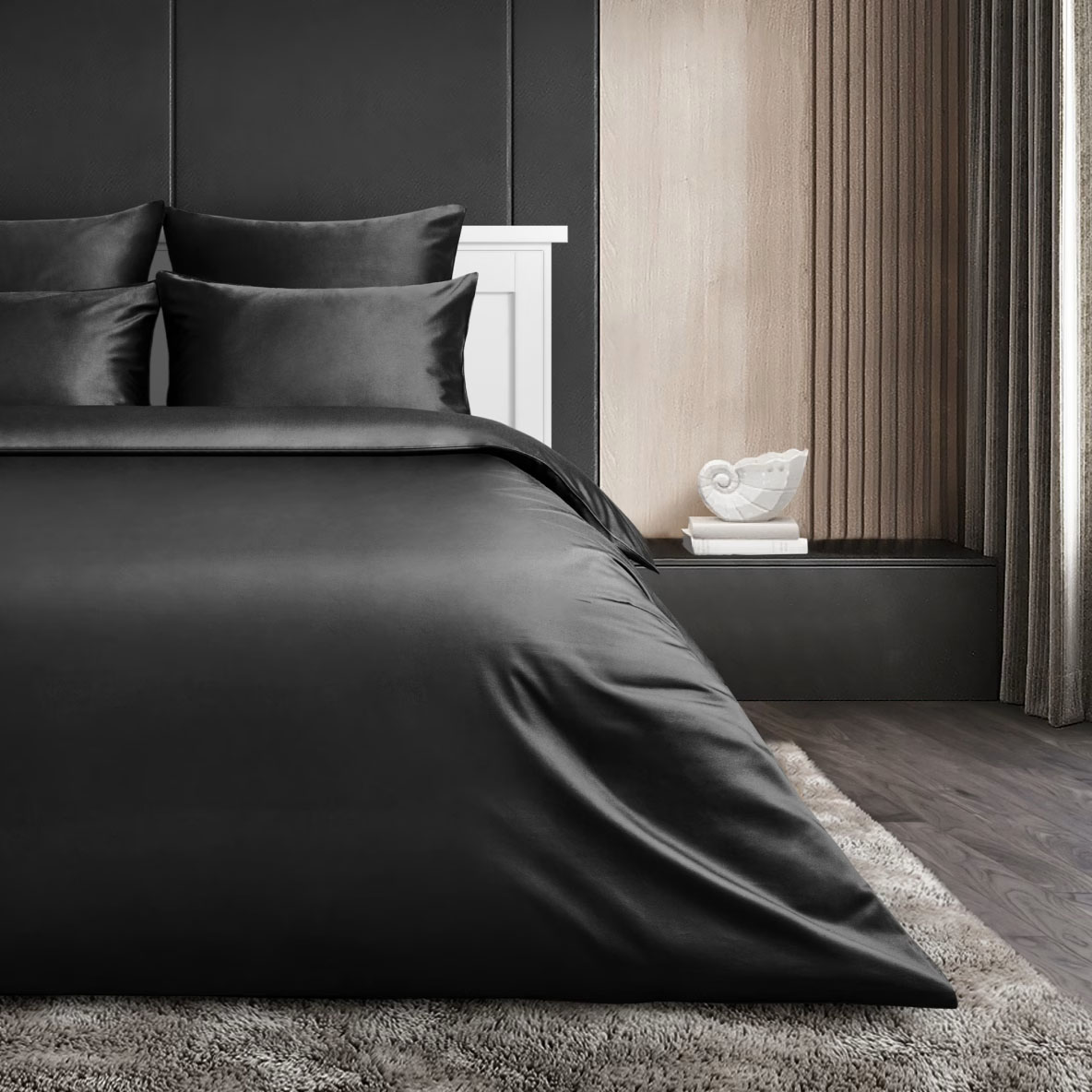 Комплект постельного белья Soft Silver Семейный нав. Икра
