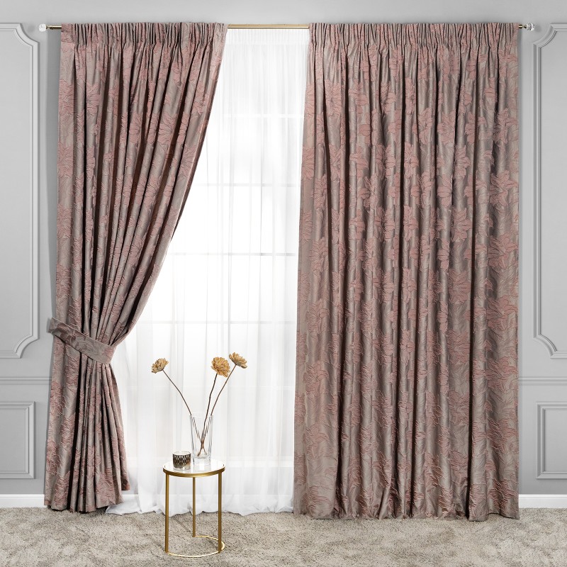 Комплект штор с подхватами Togas Бриали розовый 260x275 см