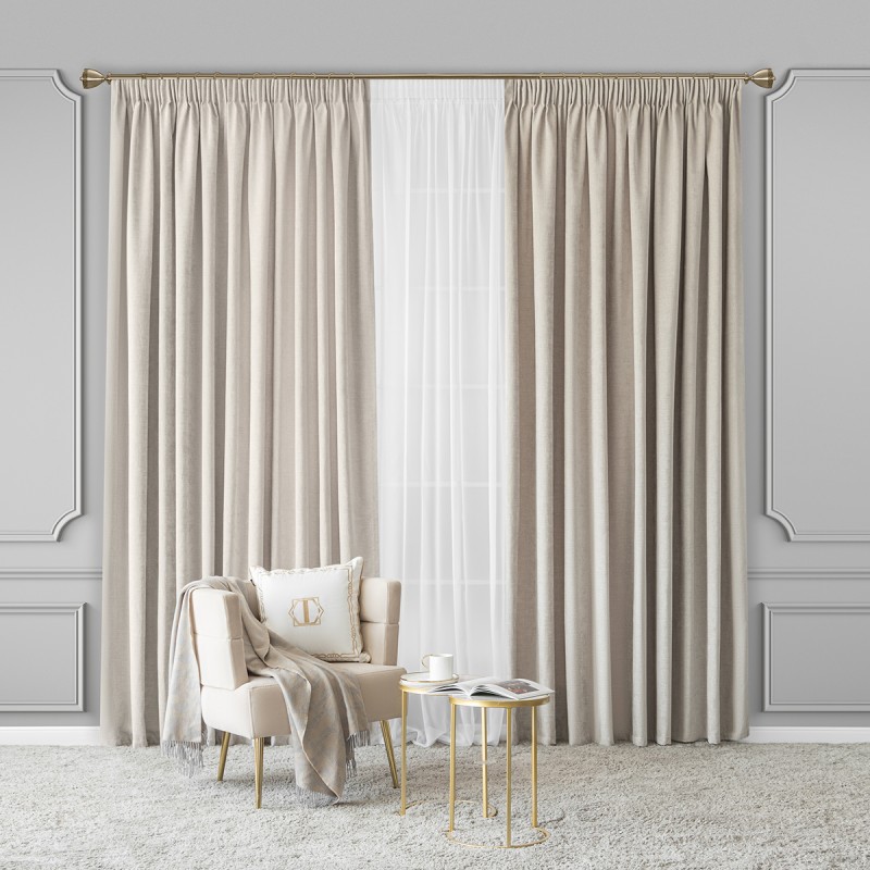 Комплект штор с подхватами Togas Роверо экрю 280x275 см 4 предмета