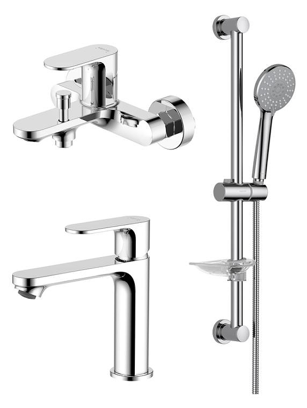 Комплект смесителей Aquatek Альфа AQ1930CR цвет Хром