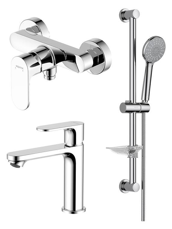 Комплект смесителей Aquatek Альфа AQ1931CR цвет Хром