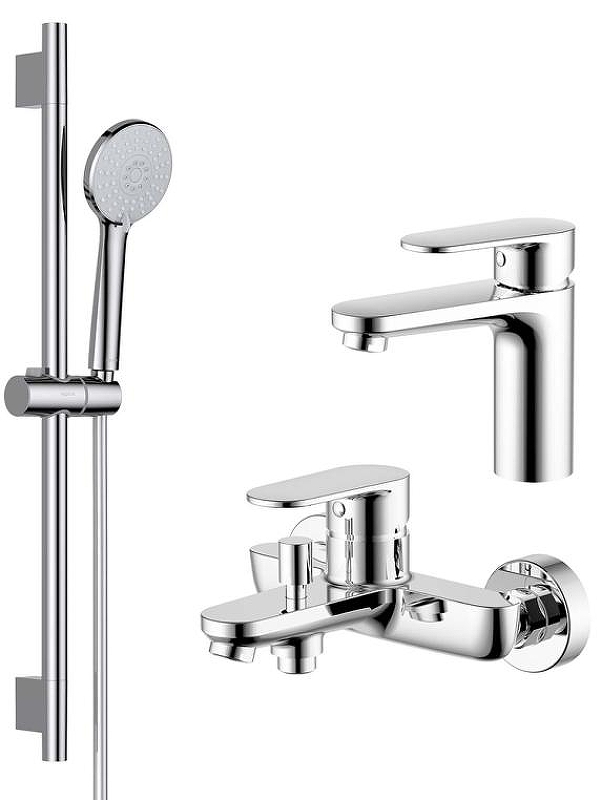 Комплект смесителей Aquatek Ника AQ1830CR цвет Хром