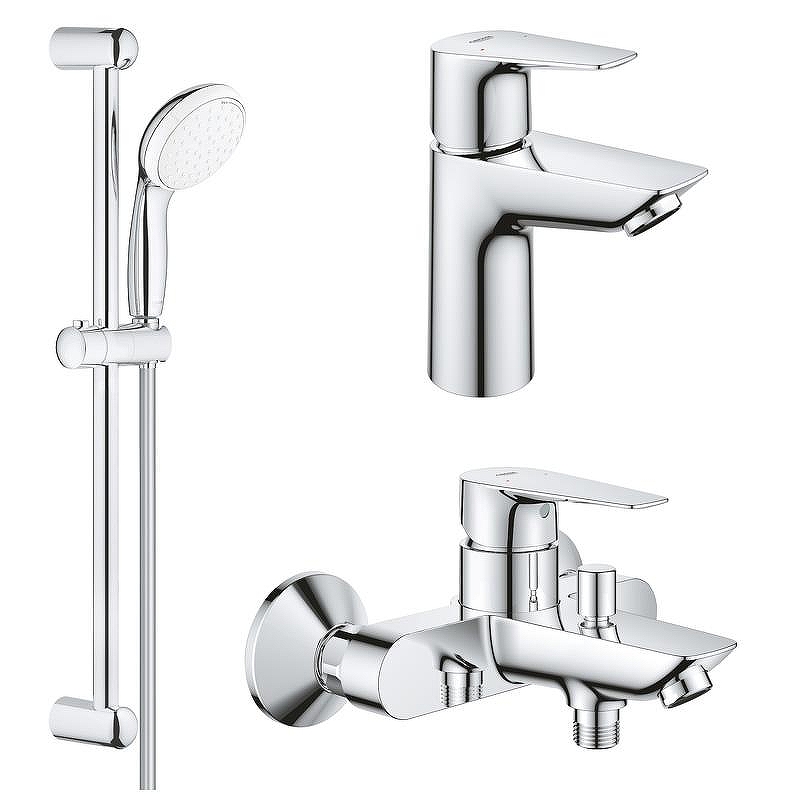 Комплект смесителей Grohe BauEdge New 121875 цвет Хром