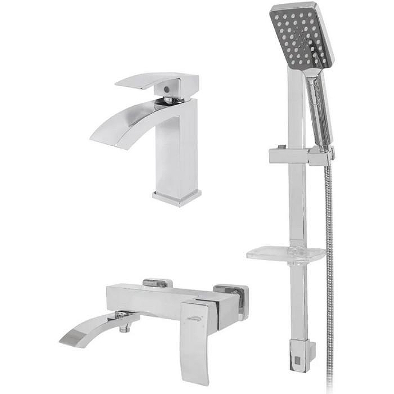 Комплект смесителей Hansberge Cubito H7077C цвет Хром