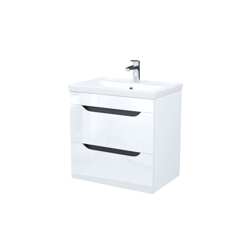 Комплект тумба с раковиной Iddis Ray 60 см подвесная белая (RAY60W0i95K)
