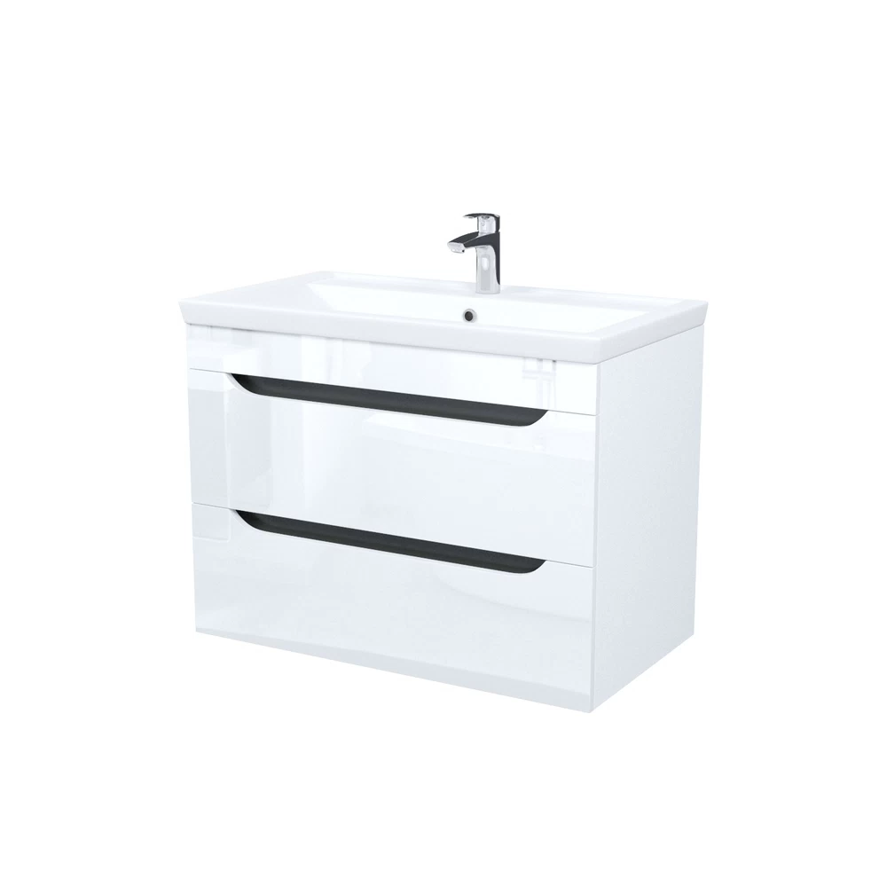 Комплект тумба с раковиной Iddis Ray 80 см подвесная белая (RAY80W0i95K)