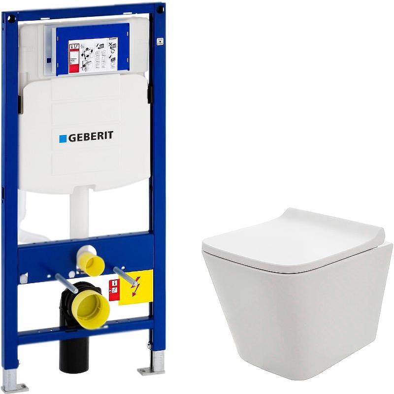 Комплект унитаза AQUAme AQM2004 с инсталляцией Geberit Duofix Sigma UP320 111.300.00.5 с сиденьем Микролифт