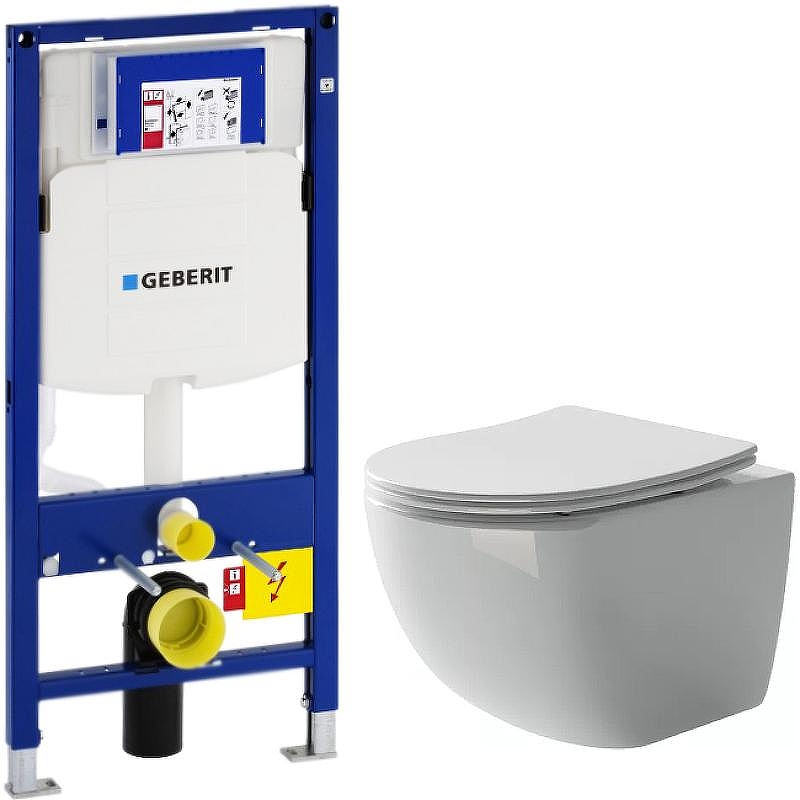 Комплект унитаза Ceramicanova Form CN3009 с инсталляцией Geberit Duofix Sigma UP320 111.300.00.5 с сиденьем Микролифт