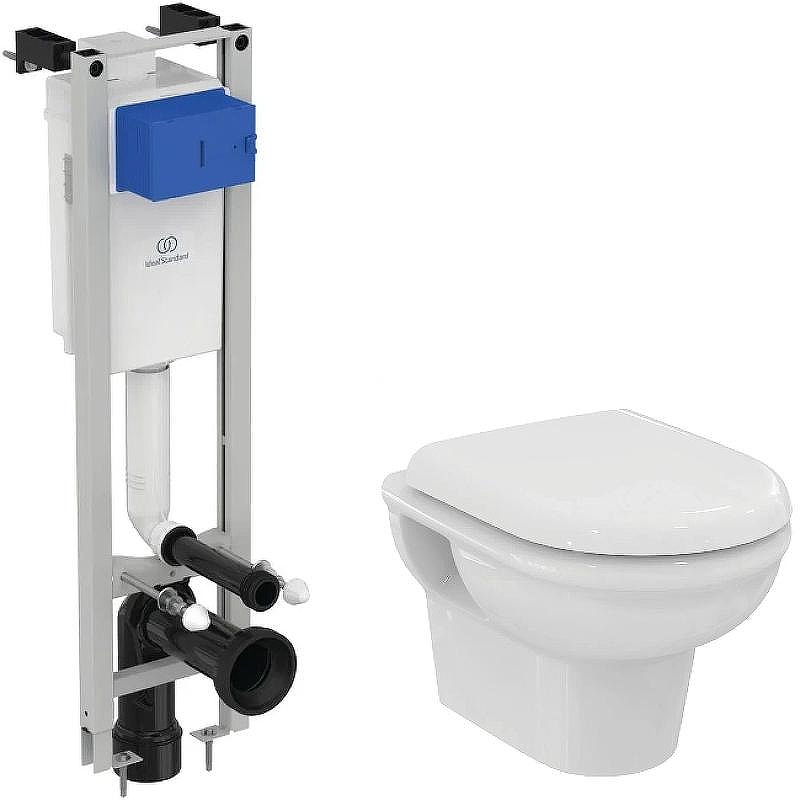 Комплект унитаза с инсталляцией Ideal Standard Prosys Eco Frame Exacto X022601 с сиденьем Микролифт