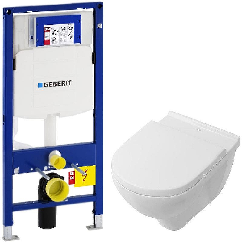 Комплект унитаза Villeroy&Boch O Novo 5660H101 с инсталляцией Geberit Duofix Sigma UP320 111.300.00.5 с сиденьем Микролифт
