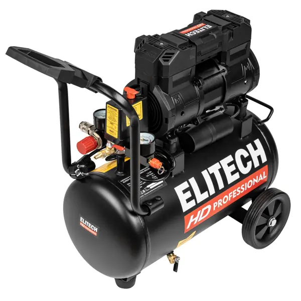 Компрессор сетевой поршневой безмасляный Elitech HD ACF 300-24S, 24 л 300 л/мин