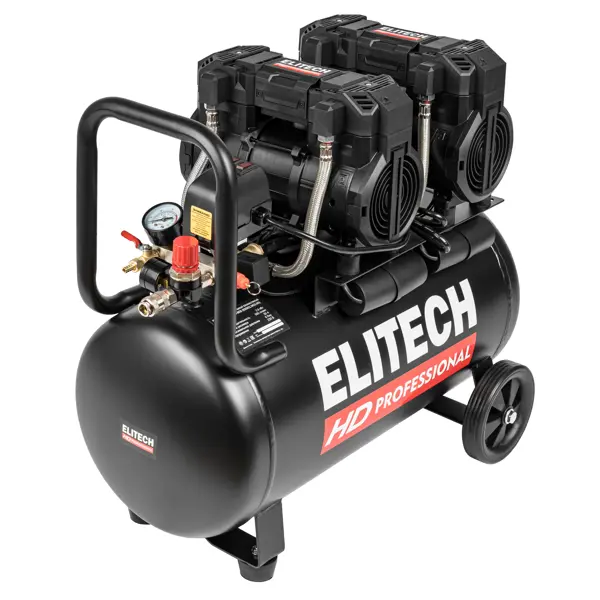 Компрессор сетевой поршневой безмасляный Elitech HD ACF 500-50S, 50 л 500 л/мин