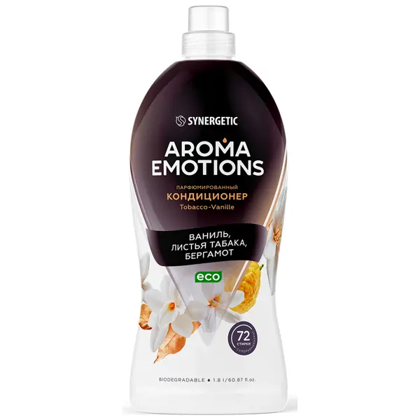 Кондиционер для белья Synergetic Aroma Emotions Табак-ваниль 1.8 л