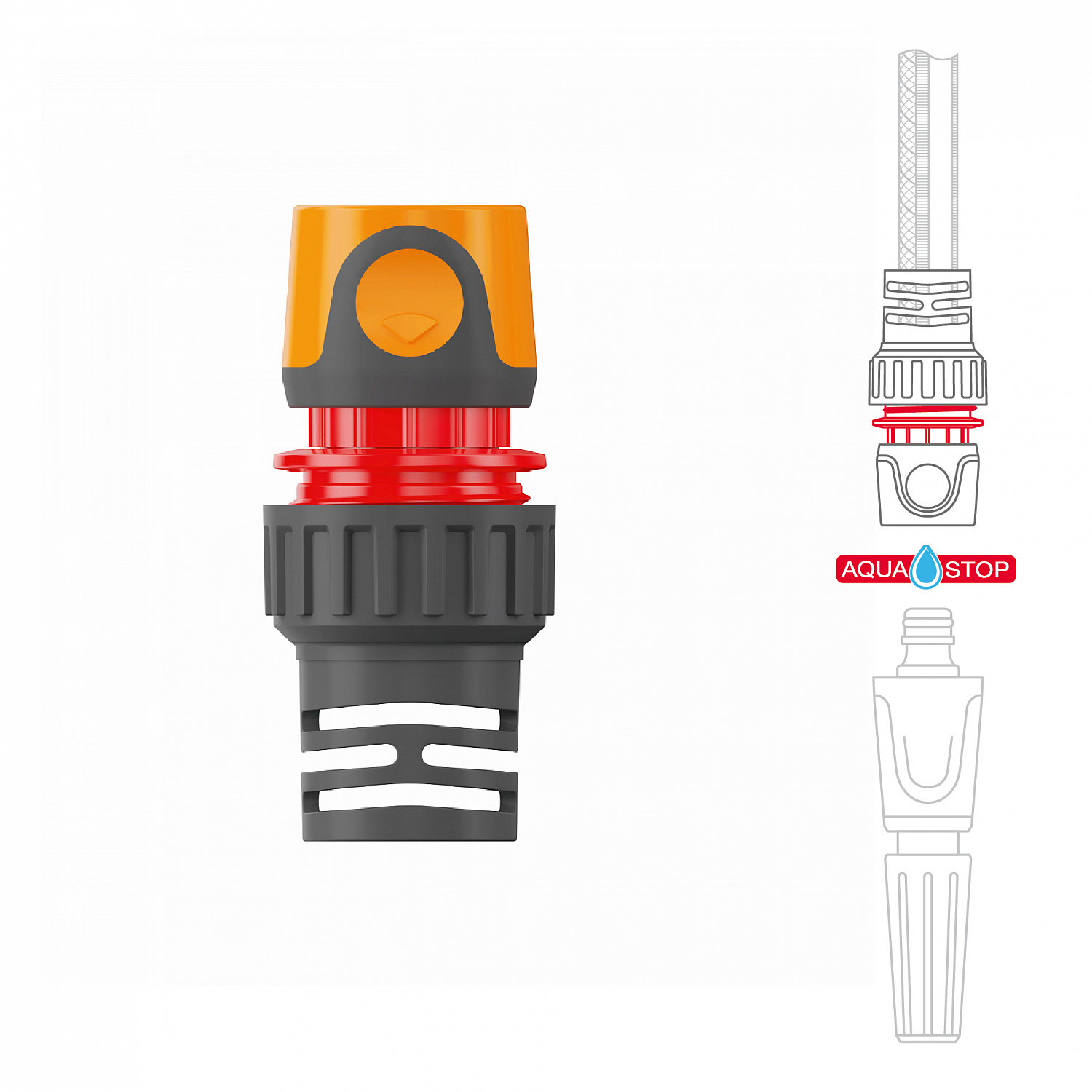 Коннектор DAEWOO 15-19мм (5/8”-3/4”) с аквастопом