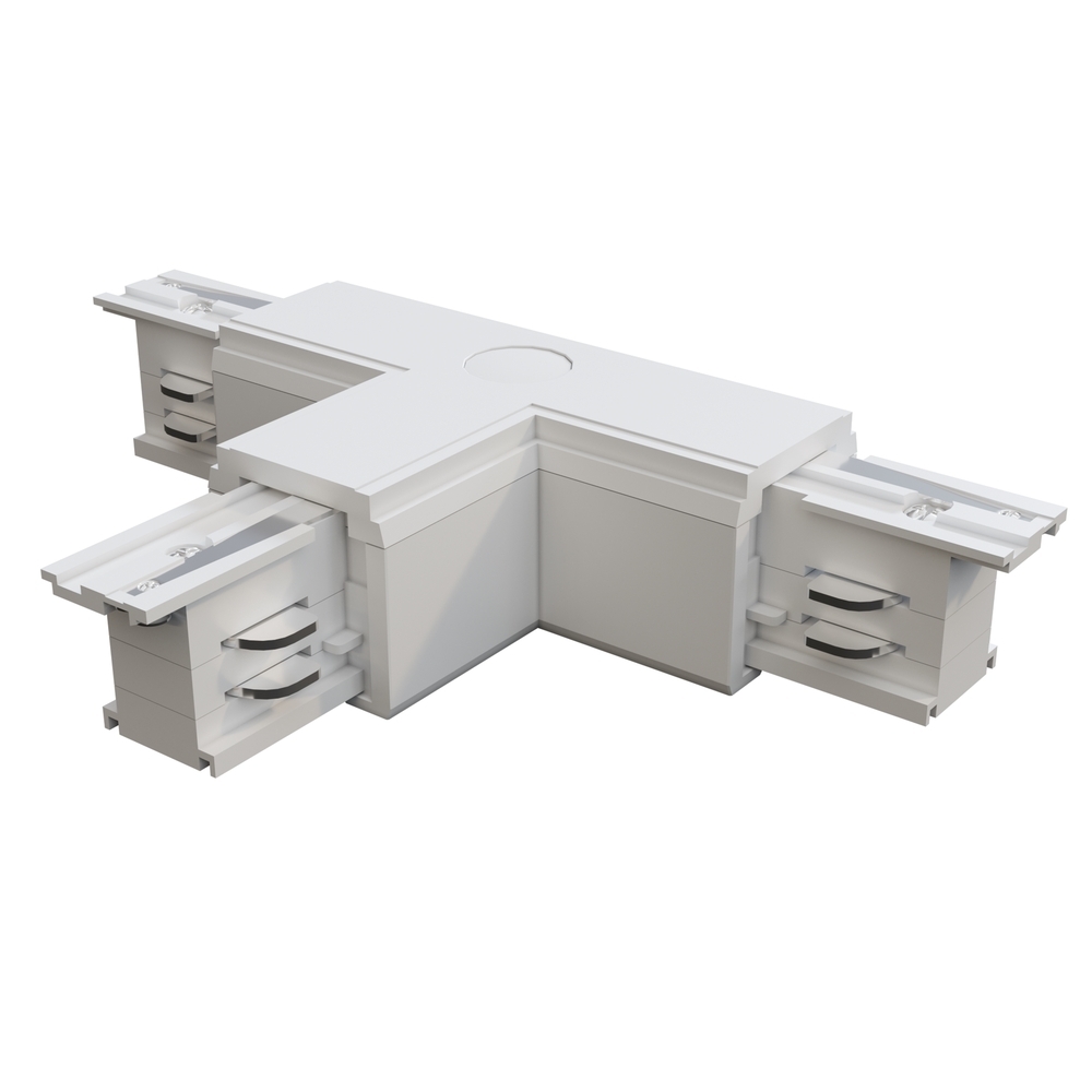 Коннектор для трехфазного шинопровода T-образный Maytoni Technical Trinity белый (TRA005CT-31W-R)