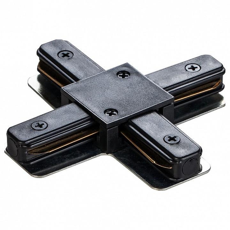 Коннектор Х-образный Maytoni Single phase track system Accessories for tracks TRA001CX-11B цвет арматуры Черный