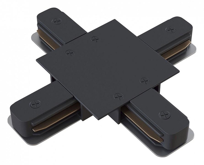 Коннектор Х-образный Maytoni Single phase track system Accessories for tracks TRA002CX-11B цвет арматуры Черный