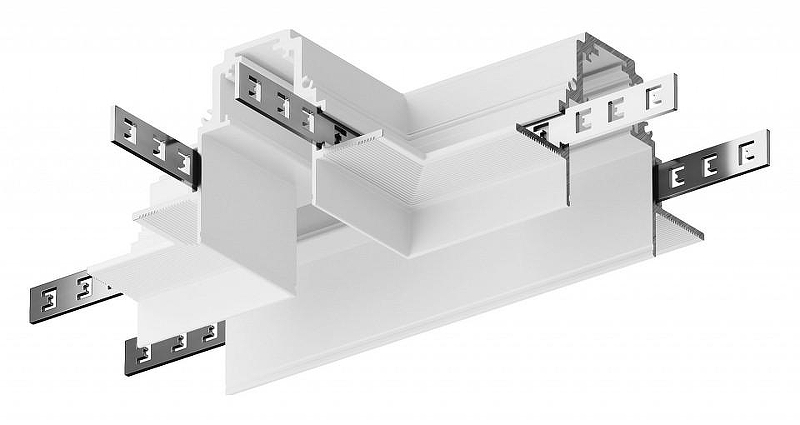 Коннектор питания Т-образный Maytoni Magnetic track system Gravity Accessories for tracks Gravity TRA010CT-42W цвет арматуры Белый