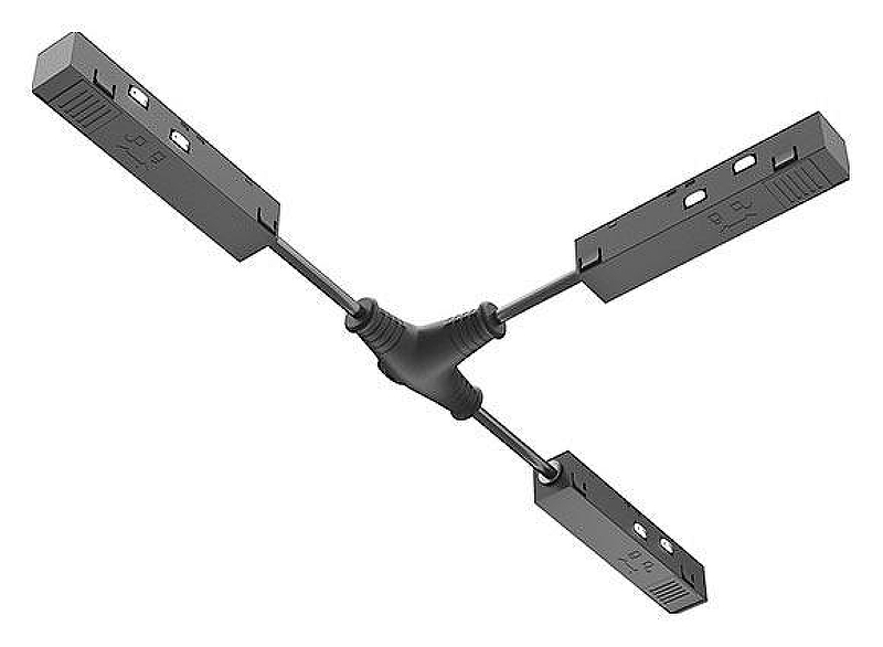 Коннектор Т-образный Maytoni Magnetic track system Accessories for Exility TRA034CWT-42B цвет арматуры Черный