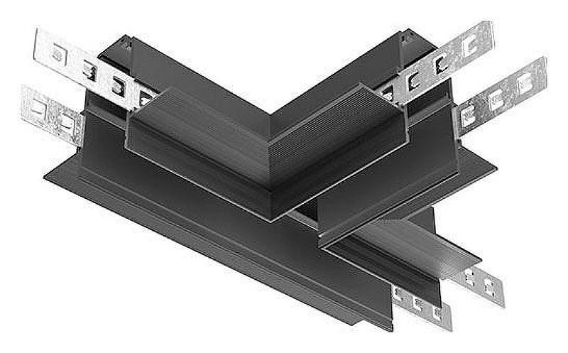 Коннектор Т-образный Maytoni Magnetic track system Accessories for Exility TRA034CT-42B цвет арматуры Черный