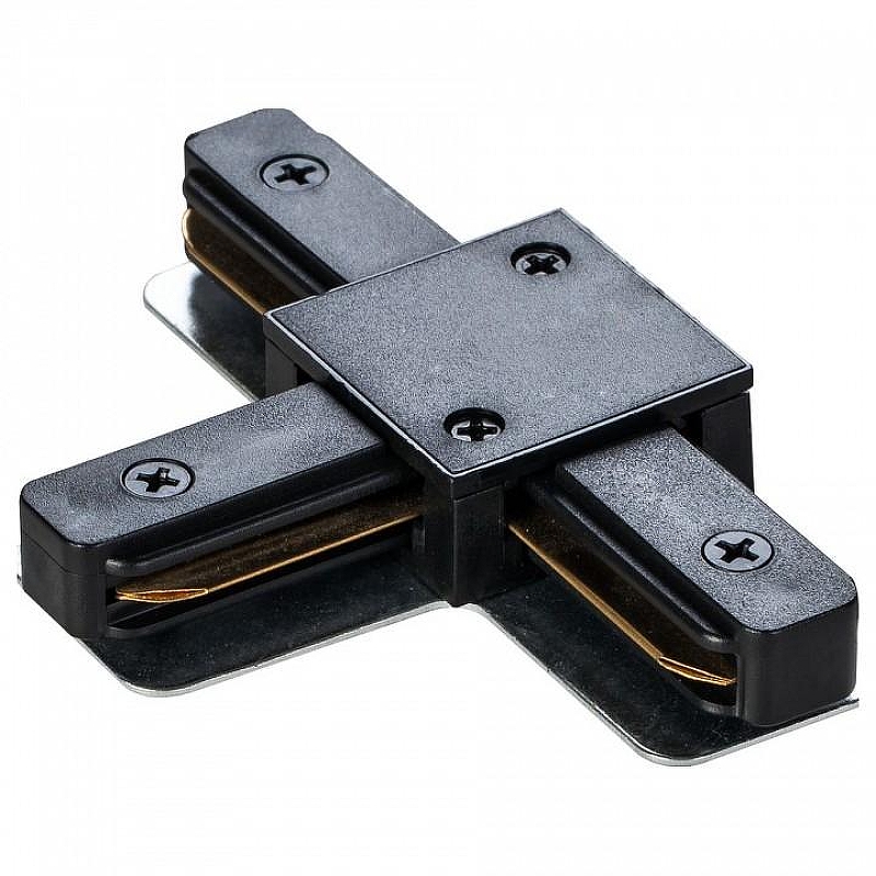 Коннектор Т-образный Maytoni Single phase track system Accessories for tracks TRA001CT-11B цвет арматуры Черный