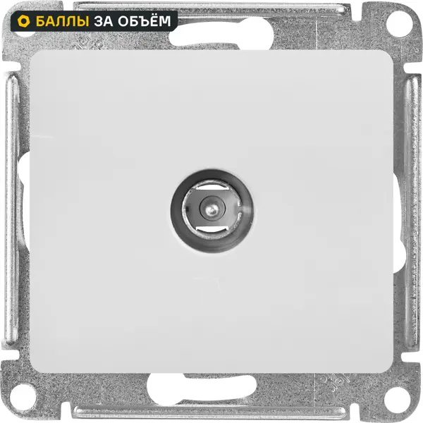 Коннектор ТВ встраиваемый Systeme Electric Glossa цвет белый GSL000193