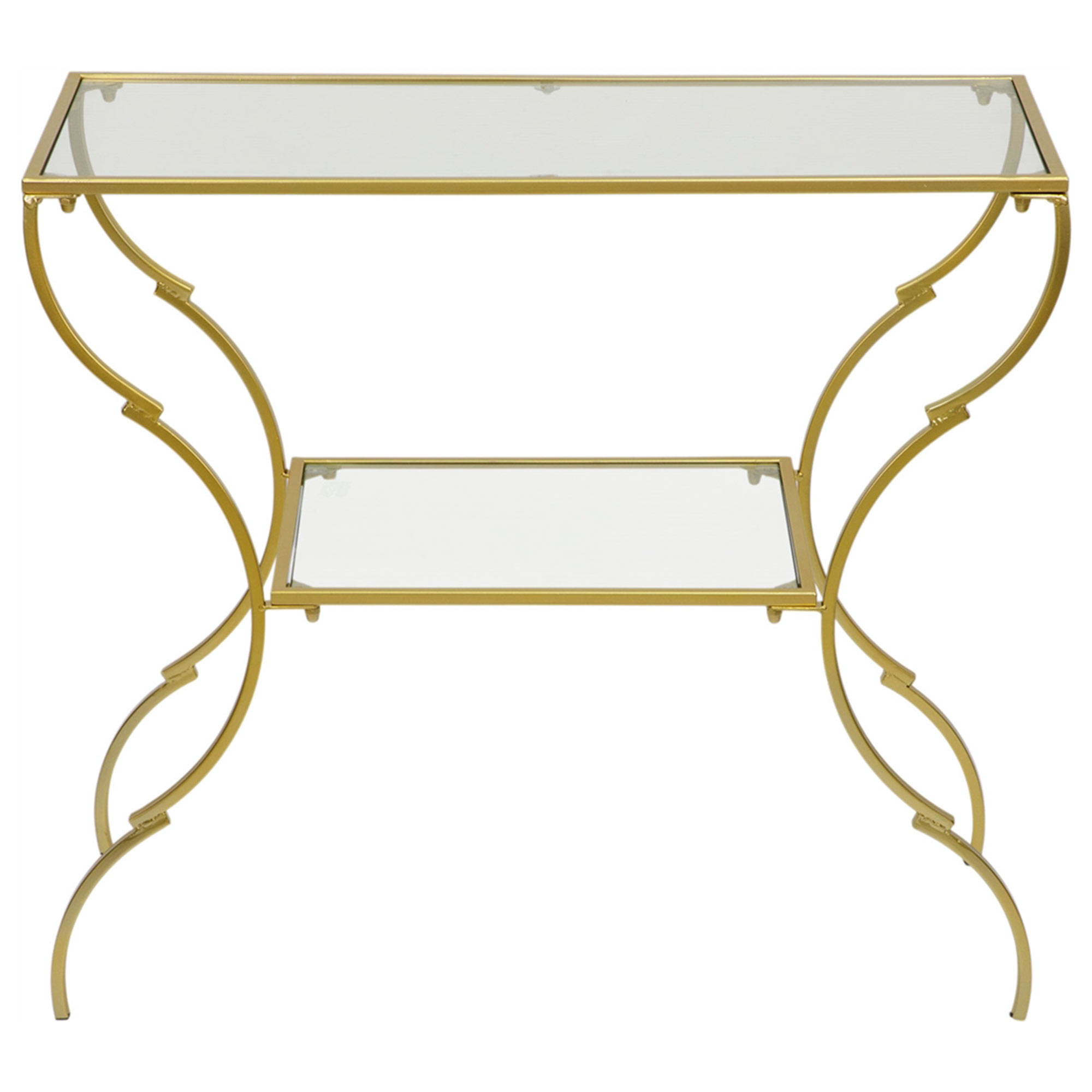 Консоль Glasar со стеклянной столешницей 90x36x81см