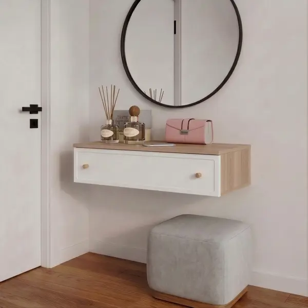 Консоль KONSENSA Лион Амьен 80x20x41.7 см ЛДСП цвет белый/коричневый