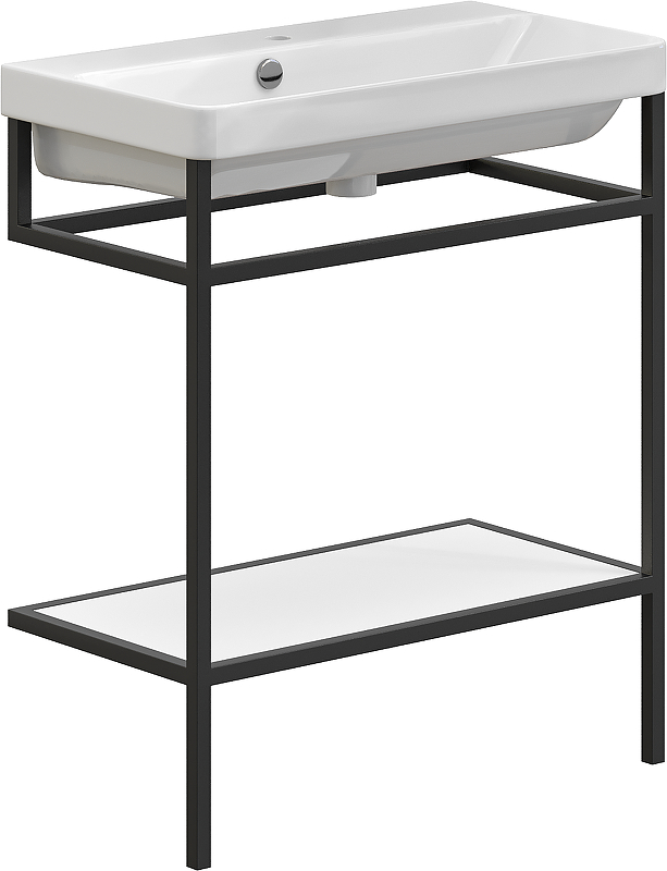 Консоль с раковиной STWORKI Эстфолл 70 KR-601907 цвет Черный муар