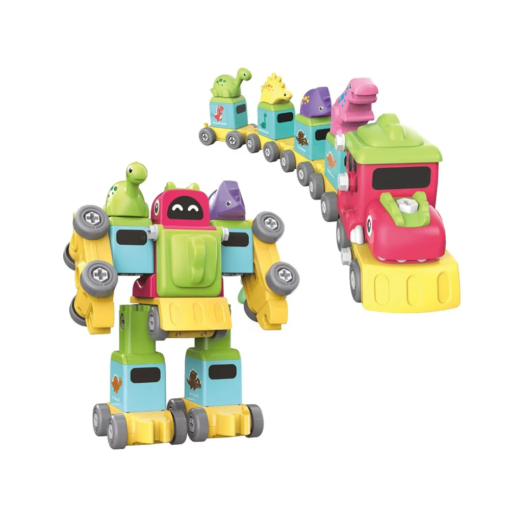 Конструктор Funky Toys Паровозик Дино 77 деталей