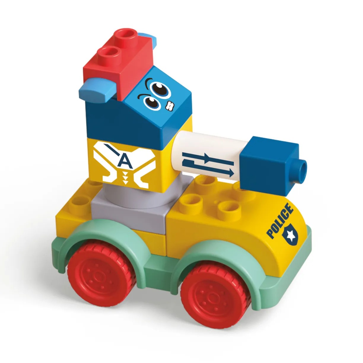 Конструктор с крупными блоками Funky Toys Маленький танк 15 деталей
