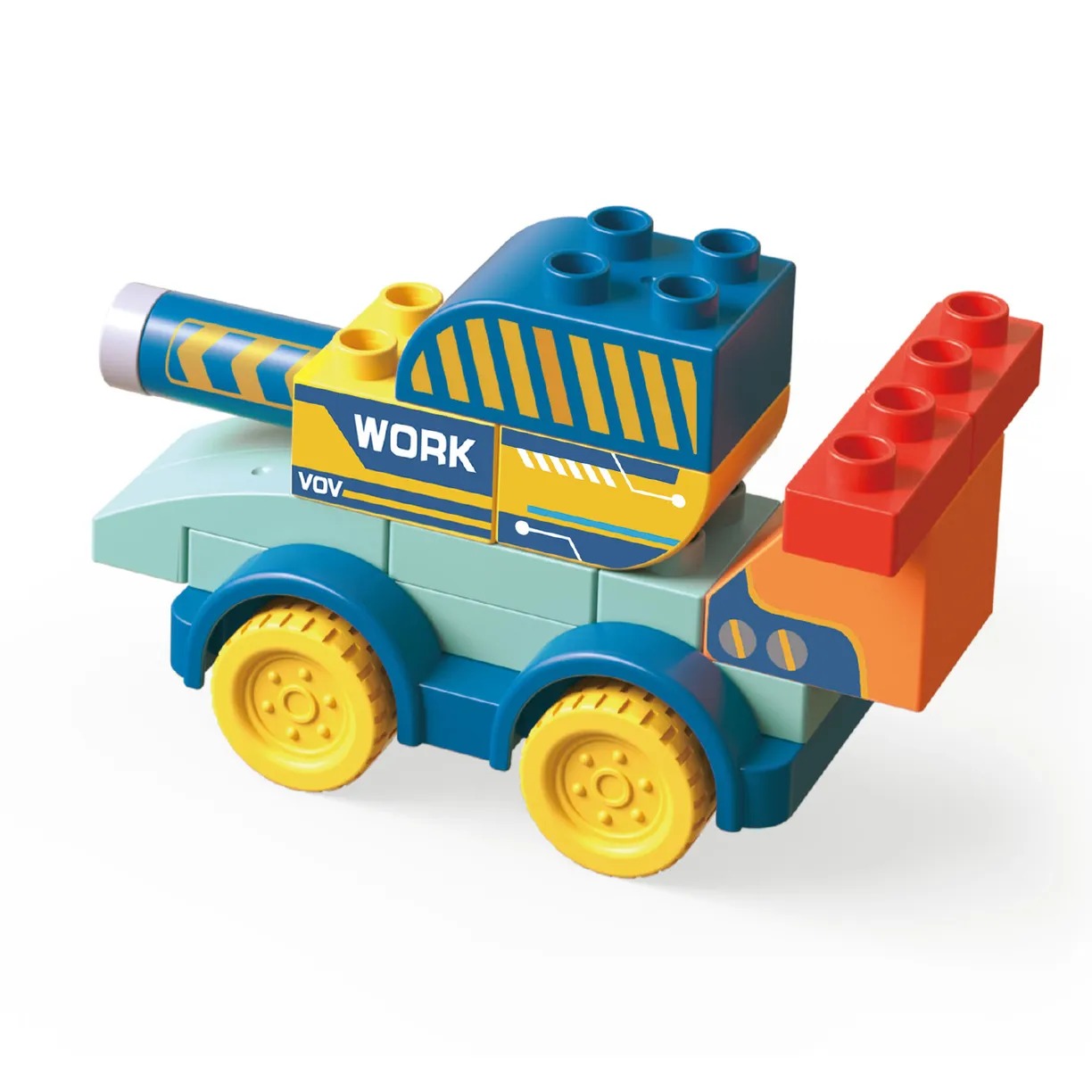 Конструктор с крупными блоками Funky Toys Танк 17 деталей