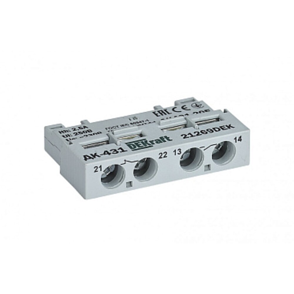 Контакт дополнительный Dekraft ДК-431 1НО+1НЗ для ВА-431 (21269DEK)
