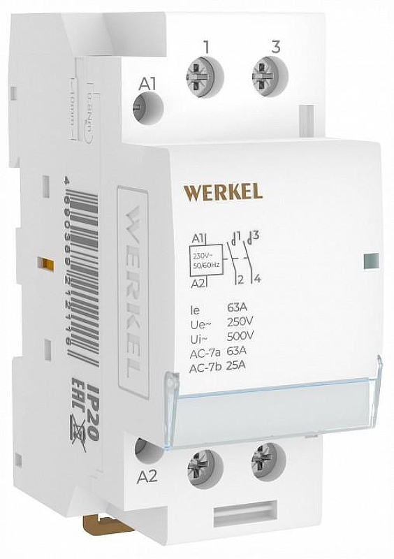 Контактор двухмодульный Werkel W942M63O IP 20
