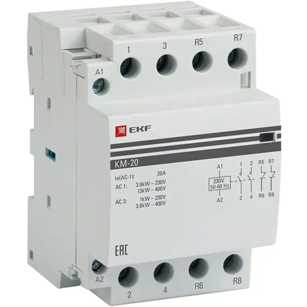Контактор EKF КМ 2NC 20 А 230-400 В