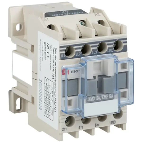 Контактор EKF КМЭ 1NO 12 А 220 В