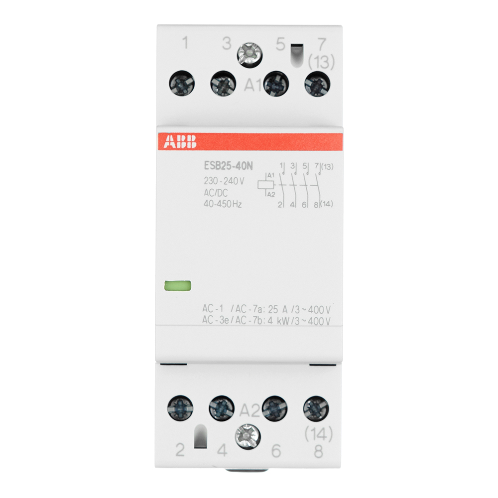 Контактор модульный АВВ ESB25‑40N‑06 690 В 25 А тип AC 4НО (1SAE231111R0640)
