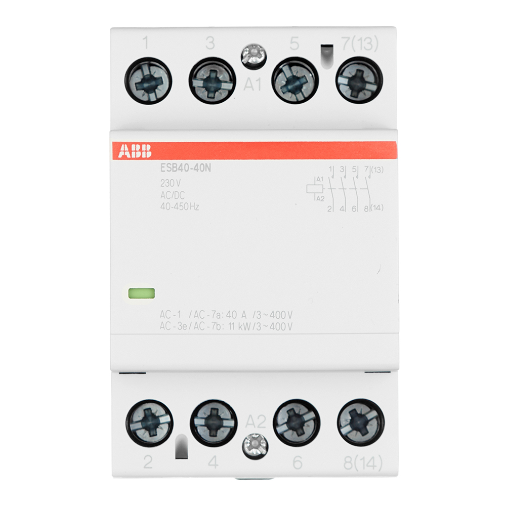 Контактор модульный АВВ ESB40‑40N‑06 690 В 40 А тип AC 4НО (1SAE341111R0640)