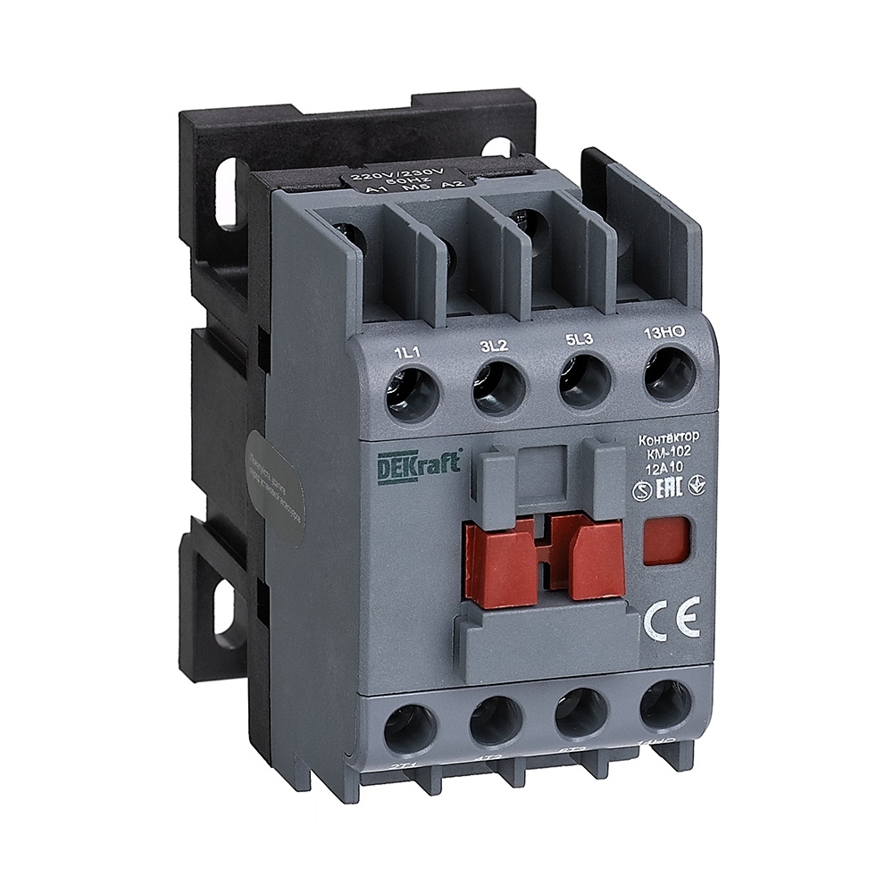 Контактор модульный Dekraft КМ-102 230 В 12 А тип AC 1НО (22002DEK)