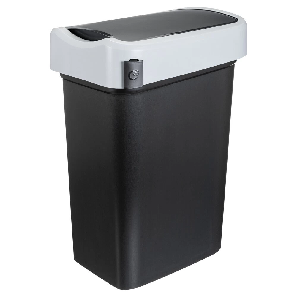 Контейнер для мусора Econova Smart Bin с крышкой 50 л полипропилен черный
