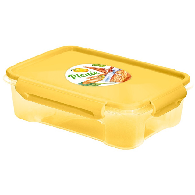 контейнер для продуктов ПОЛИМЕРБЫТ Летнее время/Summer time 0,75л 16,5х11,6х6,5см прямоугольный плас