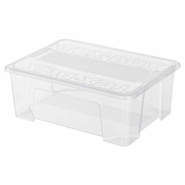 контейнер ECONOVA Tex-Box 10л 38х28х14см с крышкой пластик прозрачный