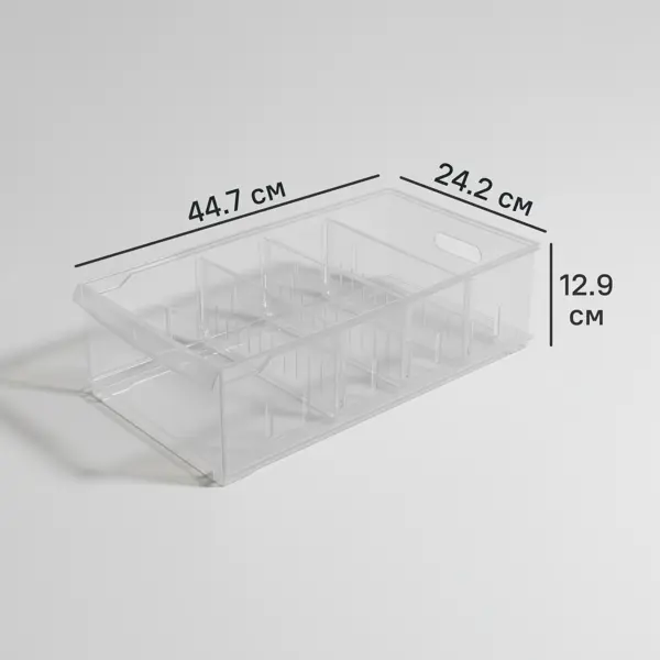 Контейнер Ролли 24.2x12.9x44.7 см 11.5 л пластик цвет прозрачный
