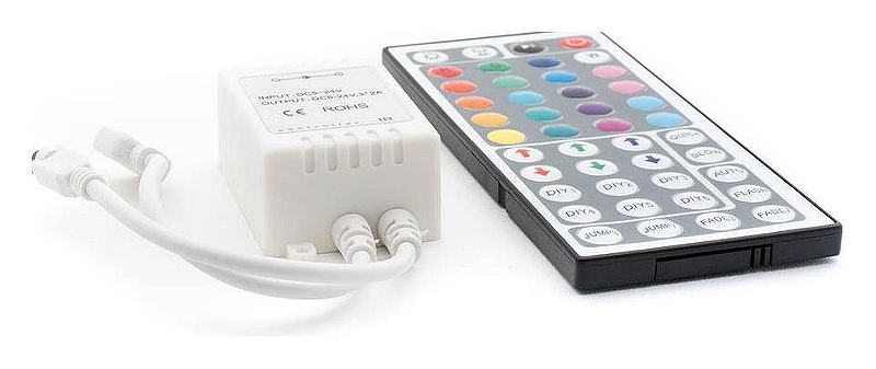 Контроллер-регулятор цвета RGB с пультом ДУ SWG IR IR-RGB-44-6A цвет Белый
