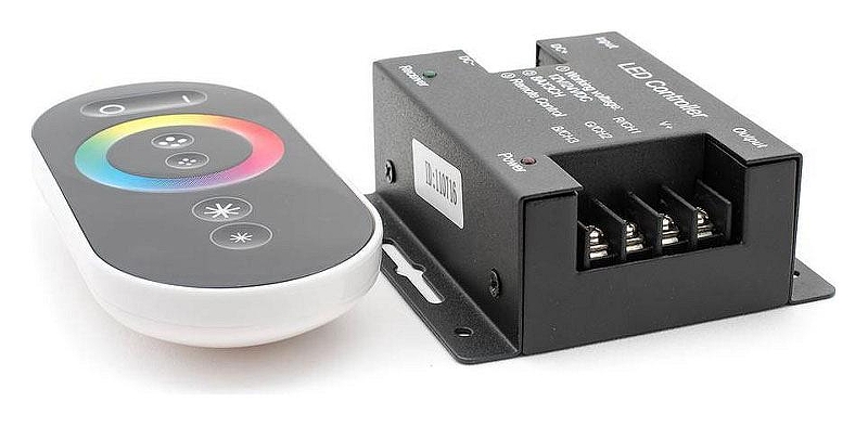 Контроллер-регулятор цвета RGB с пультом ДУ SWG RF RGB RF-RGB-S-24A цвет Черный