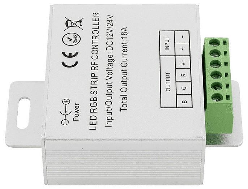 Контроллер-регулятор цвета RGB с пультом ДУ SWG RF RGB RF-RGB-S-18A-WH1 цвет Белый